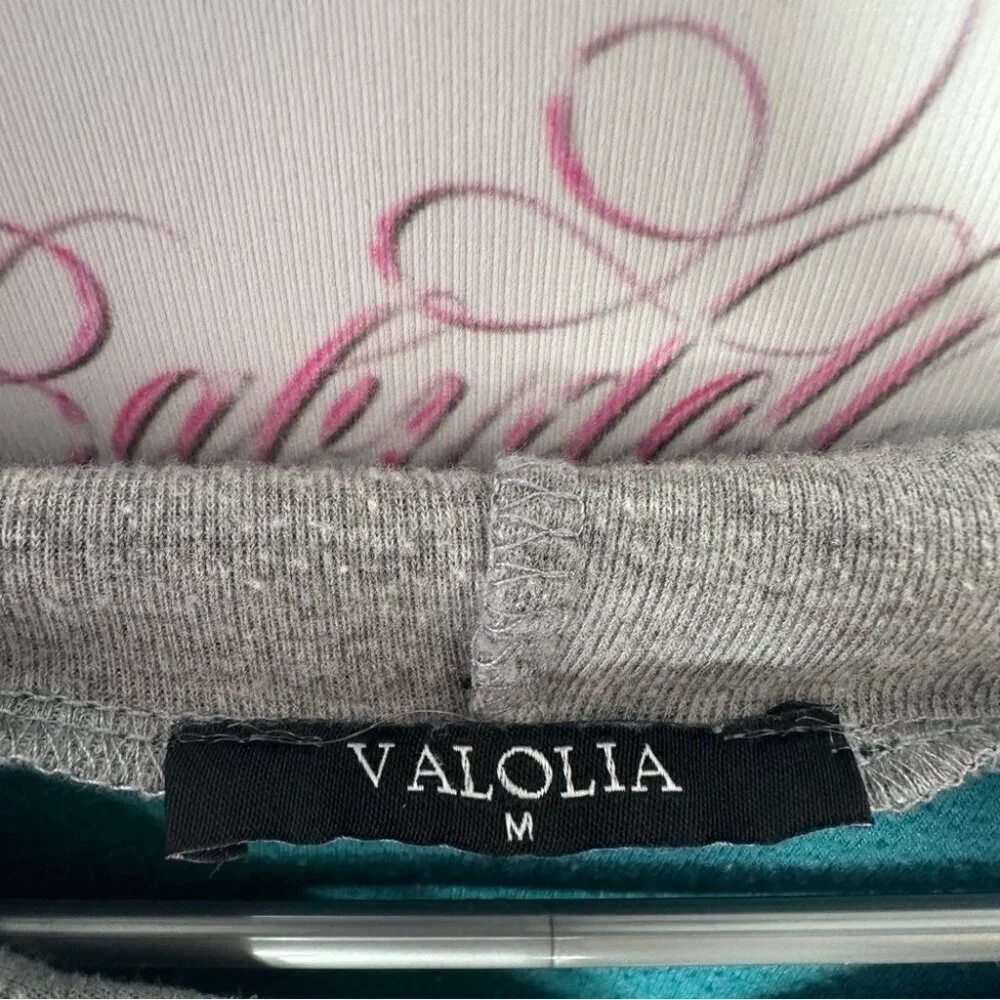 Valolia top dress style long cute hooded blue grey comfy stretchy